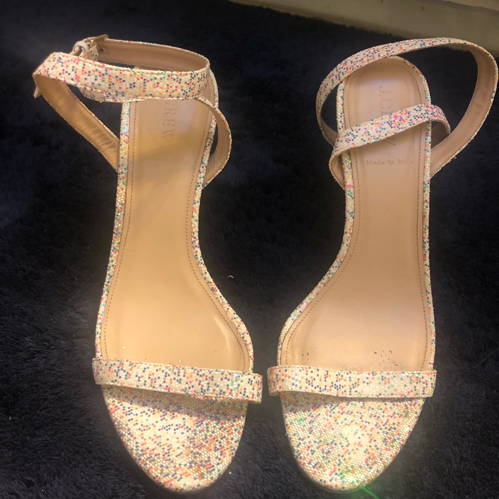 J. crew glitter heels